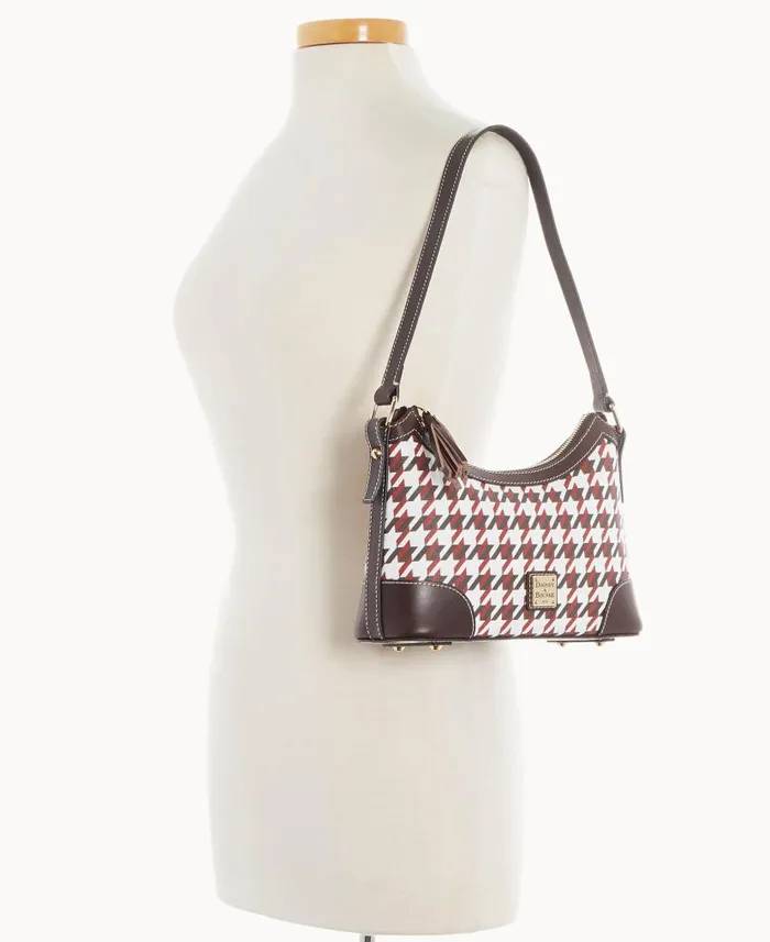 Dooney and Bourke Houndstooth Shoulder Bag Brick WomenMen Shoulder Bags