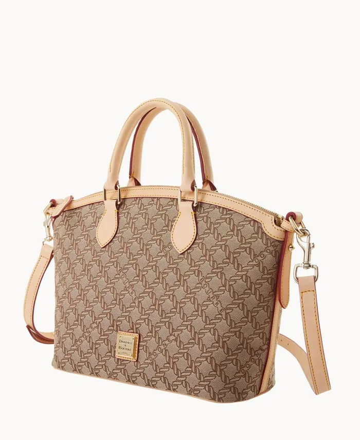 Dooney and Bourke Maritime Domed Satchel Brown WomenMen Satchels