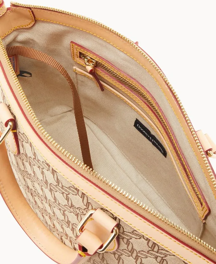Dooney and Bourke Maritime Domed Satchel Brown WomenMen Satchels