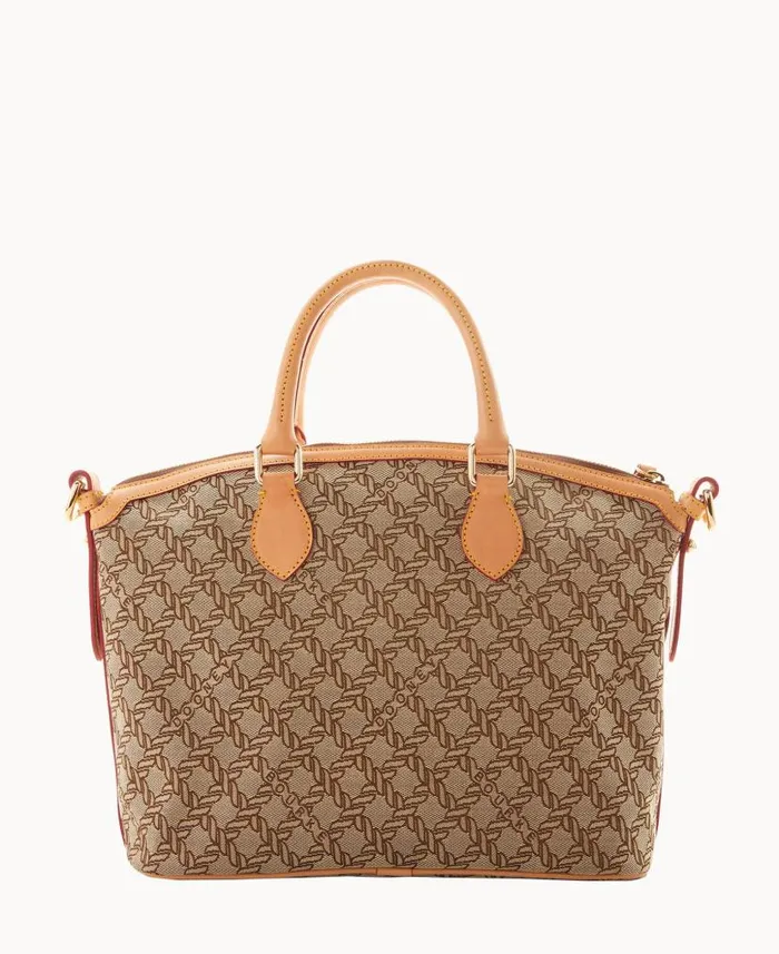 Dooney and Bourke Maritime Domed Satchel Brown WomenMen Satchels