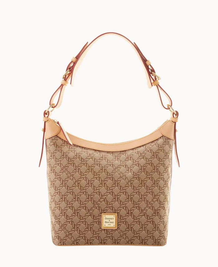 Dooney and Bourke Maritime Hobo Sac Brown WomenMen Shoulder Bags