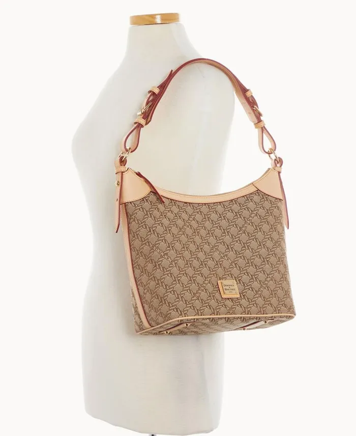 Dooney and Bourke Maritime Hobo Sac Brown WomenMen Shoulder Bags