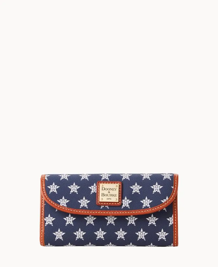 Dooney and Bourke MLB Astros Continental Clutch Astros WomenMen Wallets