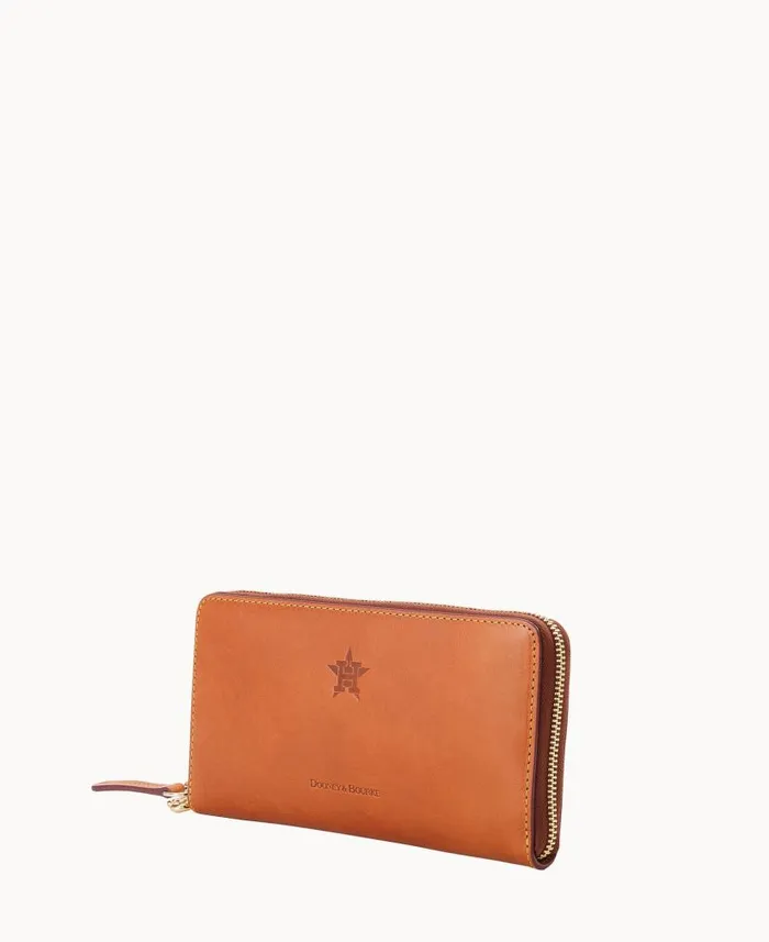 Dooney and Bourke MLB Astros Large Zip Around Wristlet Astros WomenMen Wallets Dooney and Bourke MLB Astros Large Zip Around Wristlet Astros WomenMen Wallets