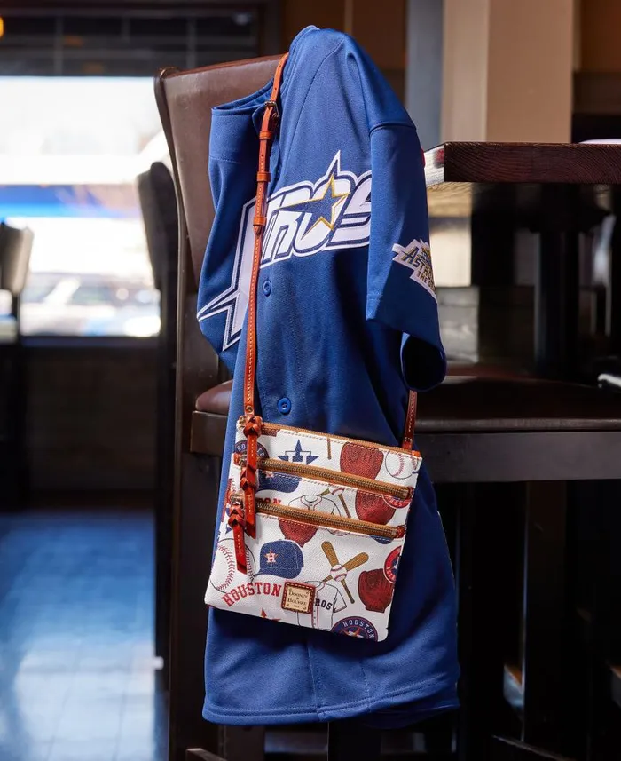 Dooney and Bourke MLB Astros N S Triple Zip Crossbody Astros WomenMen Shoulder Bags