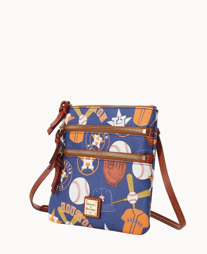 Dooney and Bourke MLB Astros N S Triple Zip Crossbody Astros WomenMen Shoulder Bags