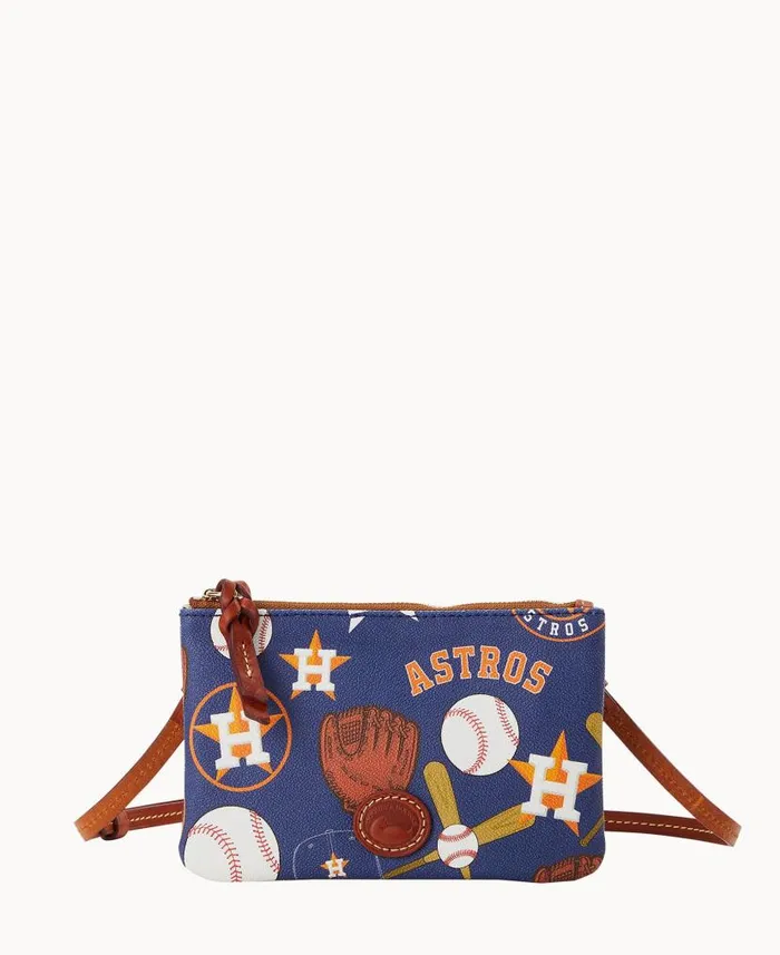 Dooney and Bourke MLB Astros Top Zip Crossbody Astros WomenMen Crossbodies