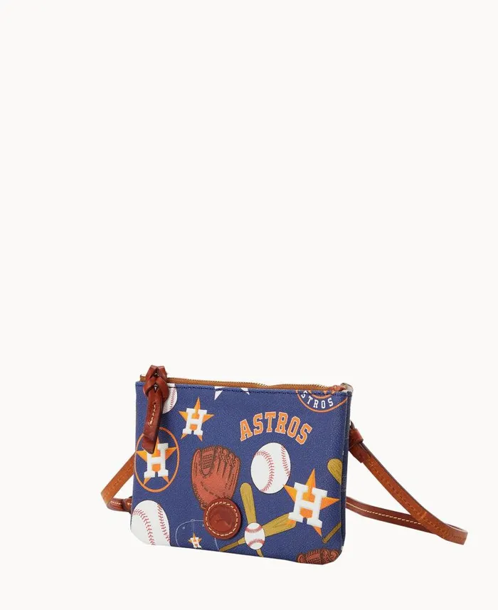 Dooney and Bourke MLB Astros Top Zip Crossbody Astros WomenMen Crossbodies