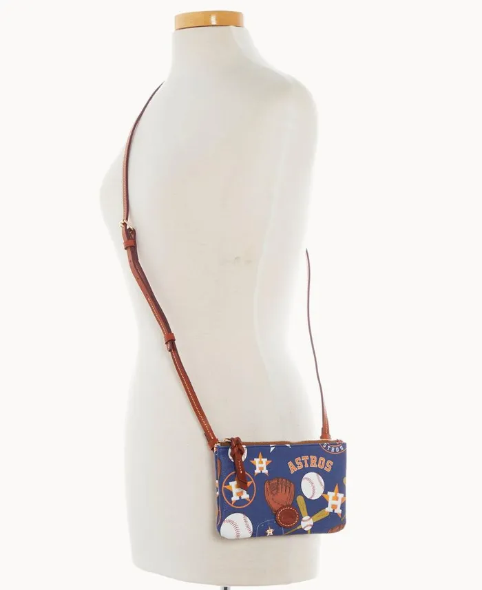 Dooney and Bourke MLB Astros Top Zip Crossbody Astros WomenMen Crossbodies