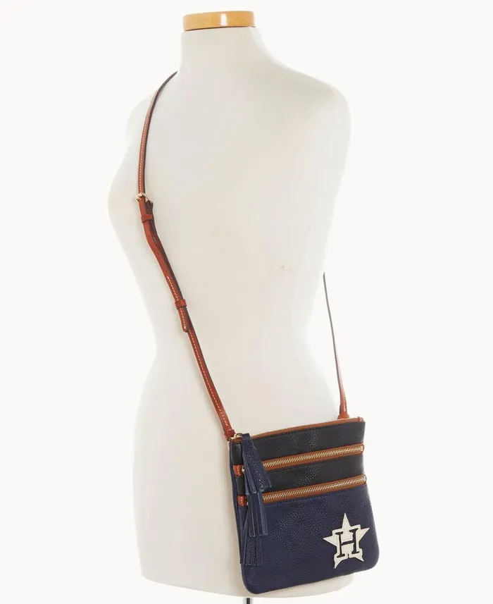Dooney and Bourke MLB Astros Triple Zip Crossbody Astros WomenMen Crossbodies Dooney and Bourke MLB Astros Triple Zip Crossbody Astros WomenMen Crossbodies