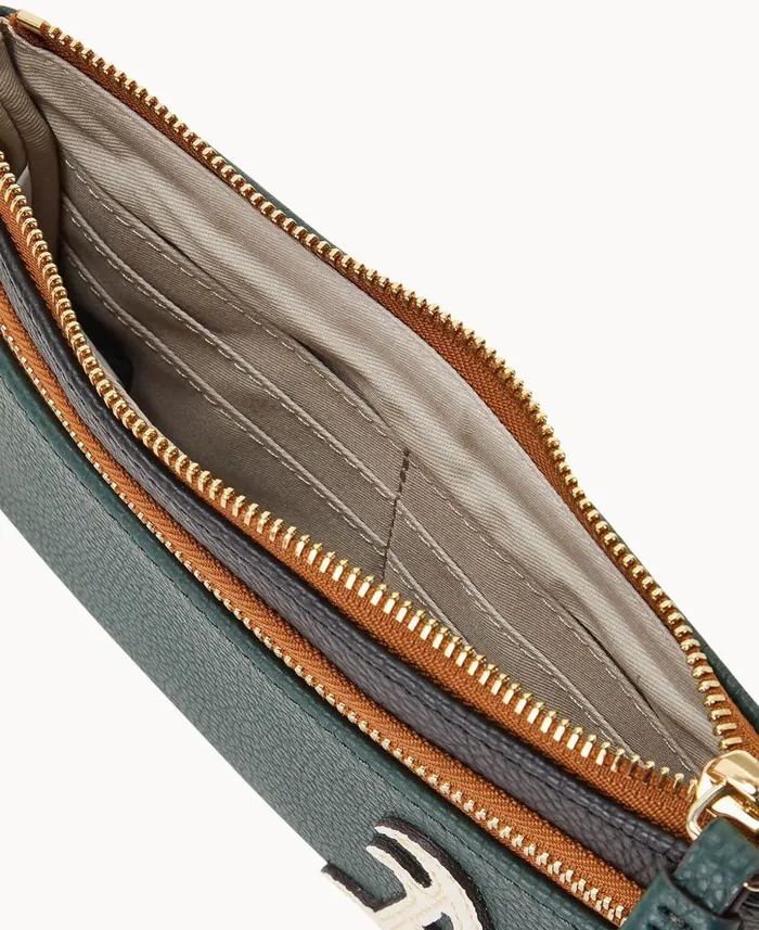 Dooney and Bourke MLB Athletics Double Zip Wristlet Athletics WomenMen Wallets Dooney and Bourke MLB Athletics Double Zip Wristlet Athletics WomenMen Wallets