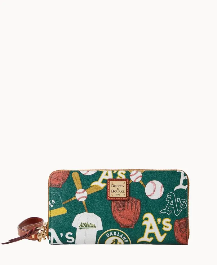 Dooney and Bourke MLB Athletics Large Zip Around Wristlet Athletics WomenMen Wallets Dooney and Bourke MLB Athletics Large Zip Around Wristlet Athletics WomenMen Wallets