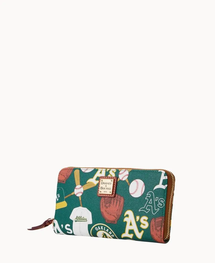 Dooney and Bourke MLB Athletics Large Zip Around Wristlet Athletics WomenMen Wallets Dooney and Bourke MLB Athletics Large Zip Around Wristlet Athletics WomenMen Wallets