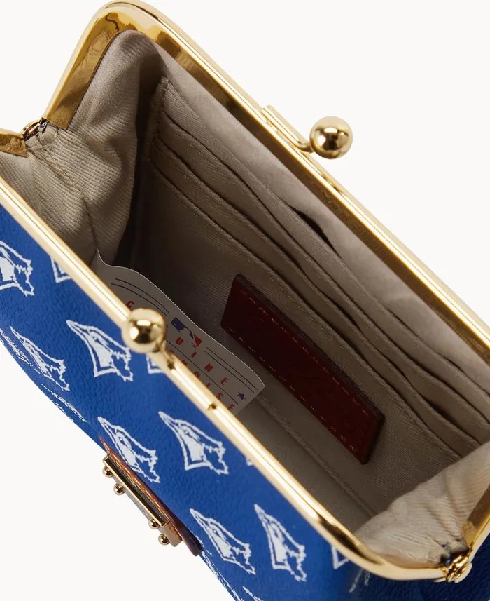 Dooney and Bourke MLB Blue Jays Large Framed Purse Blue Jays WomenMen Wallets Dooney and Bourke MLB Blue Jays Large Framed Purse Blue Jays WomenMen Wallets