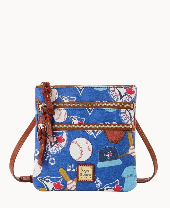 Dooney and Bourke MLB Blue Jays N S Triple Zip Crossbody Blue Jays WomenMen Crossbodies Dooney and Bourke MLB Blue Jays N S Triple Zip Crossbody Blue Jays WomenMen Crossbodies