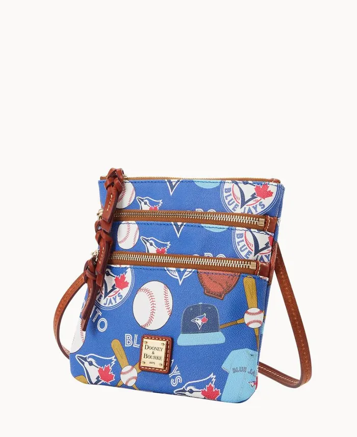 Dooney and Bourke MLB Blue Jays N S Triple Zip Crossbody Blue Jays WomenMen Crossbodies Dooney and Bourke MLB Blue Jays N S Triple Zip Crossbody Blue Jays WomenMen Crossbodies
