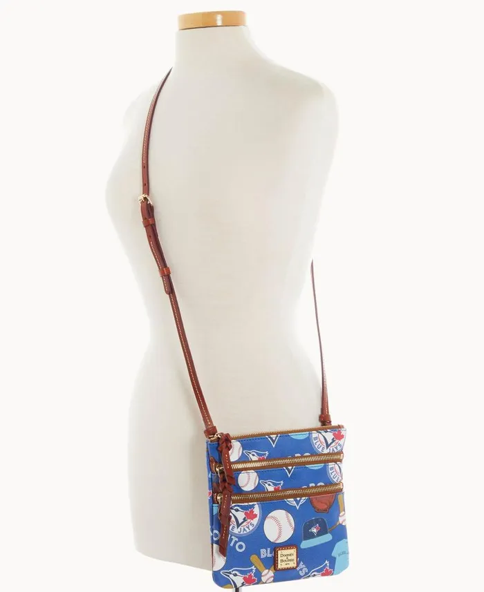 Dooney and Bourke MLB Blue Jays N S Triple Zip Crossbody Blue Jays WomenMen Crossbodies Dooney and Bourke MLB Blue Jays N S Triple Zip Crossbody Blue Jays WomenMen Crossbodies