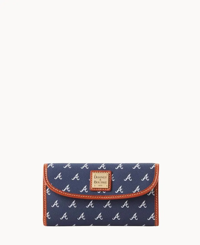 Dooney and Bourke MLB Braves Continental Clutch Braves WomenMen Wallets