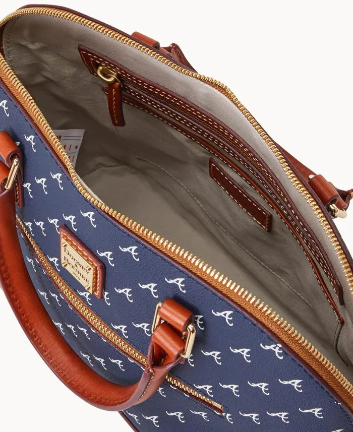 Dooney and Bourke MLB Braves Domed Zip Satchel Braves WomenMen Satchels