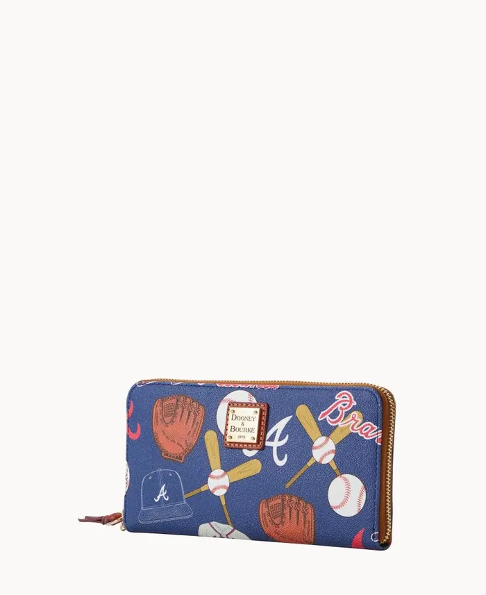 Dooney and Bourke MLB Braves Large Zip Around Wristlet Braves WomenMen Wallets Dooney and Bourke MLB Braves Large Zip Around Wristlet Braves WomenMen Wallets