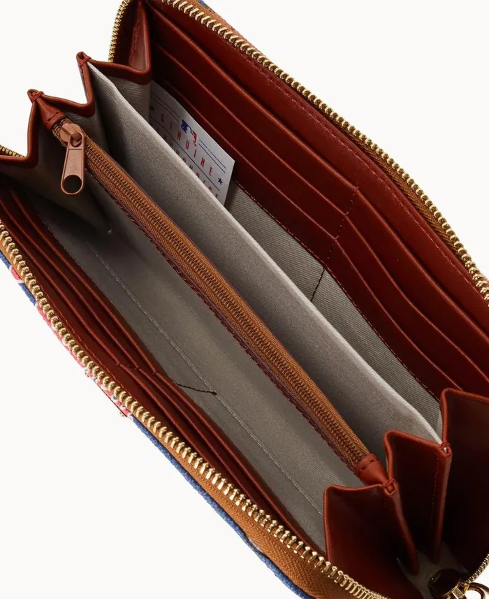 Dooney and Bourke MLB Braves Large Zip Around Wristlet Braves WomenMen Wallets Dooney and Bourke MLB Braves Large Zip Around Wristlet Braves WomenMen Wallets