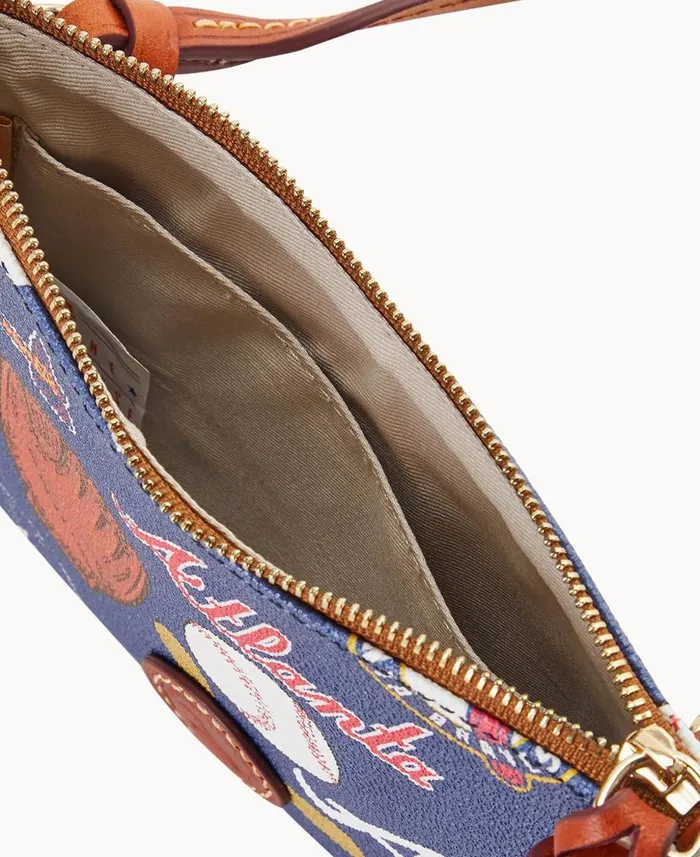 Dooney and Bourke MLB Braves Top Zip Crossbody Braves WomenMen Crossbodies