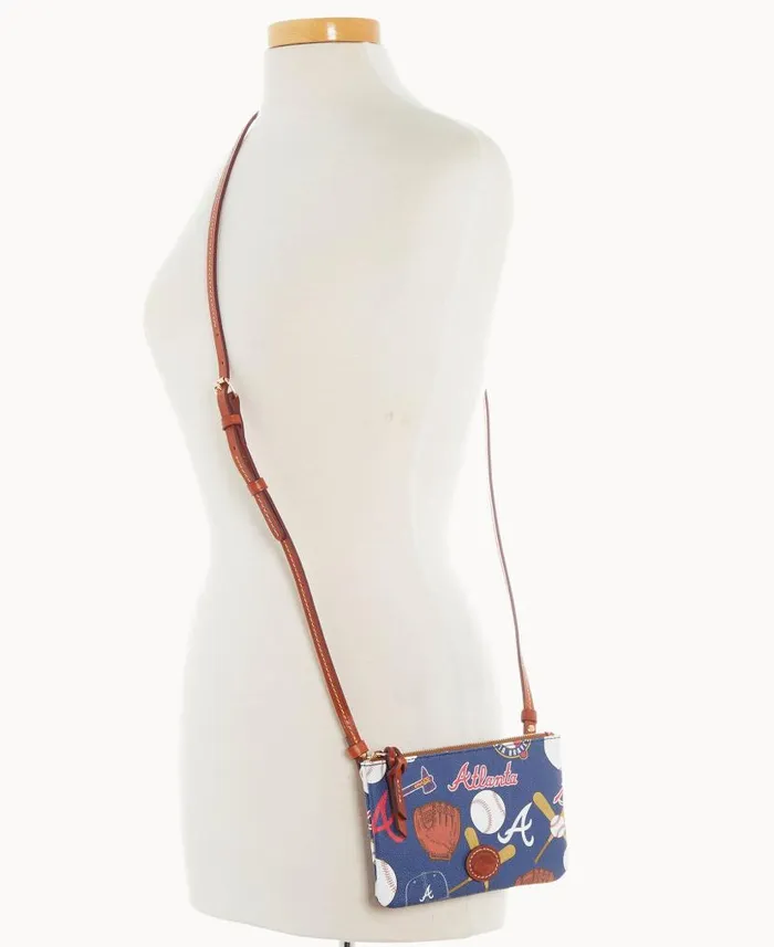 Dooney and Bourke MLB Braves Top Zip Crossbody Braves WomenMen Crossbodies