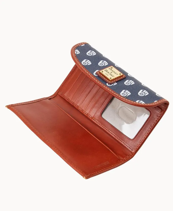 Dooney and Bourke MLB Brewers Continental Clutch Brewers WomenMen Wallets