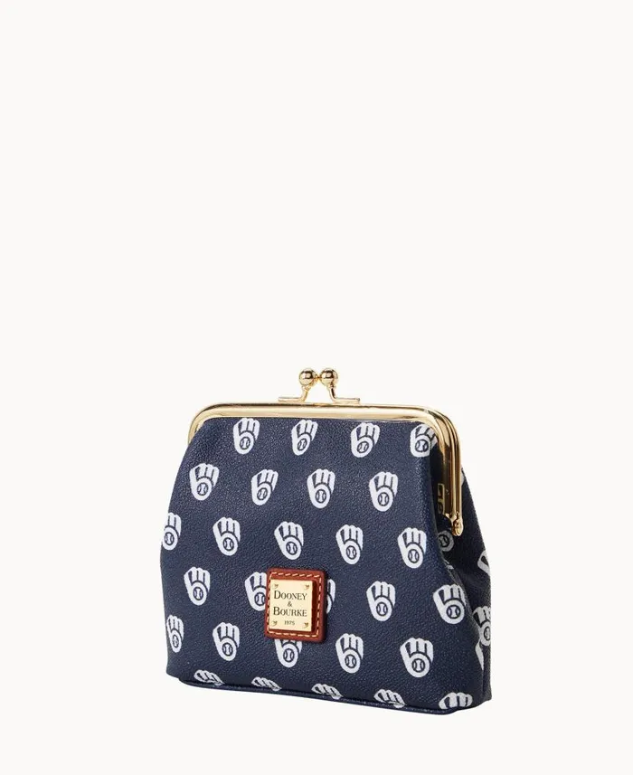 Dooney and Bourke MLB Brewers Large Framed Purse Brewers WomenMen Wallets