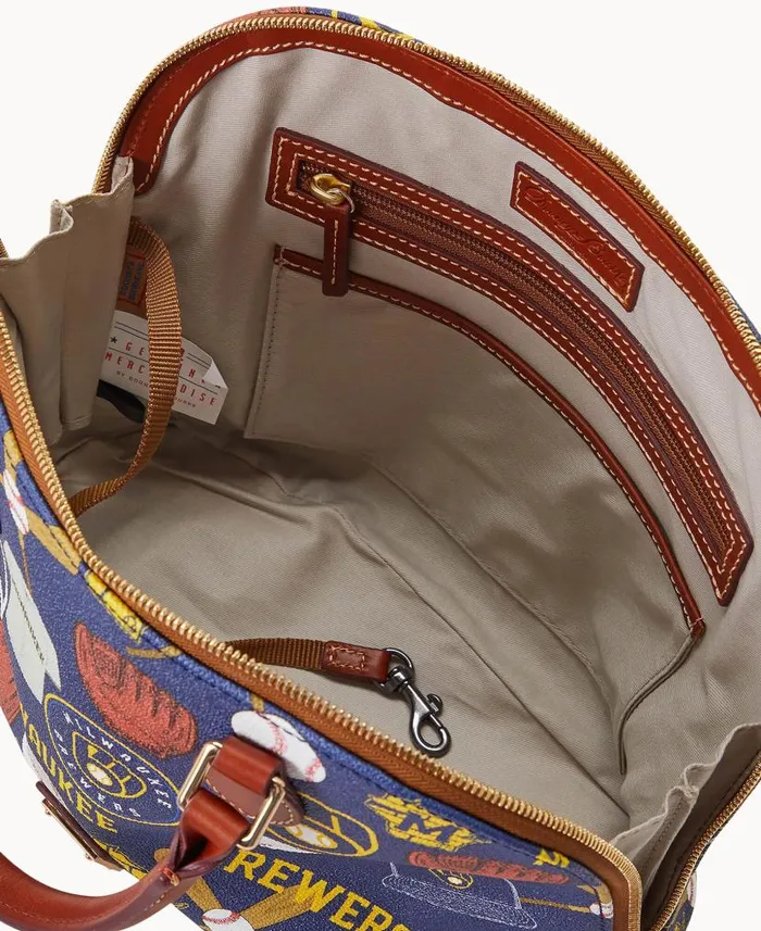 Dooney and Bourke MLB Brewers Zip Zip Satchel Brewers WomenMen Satchels