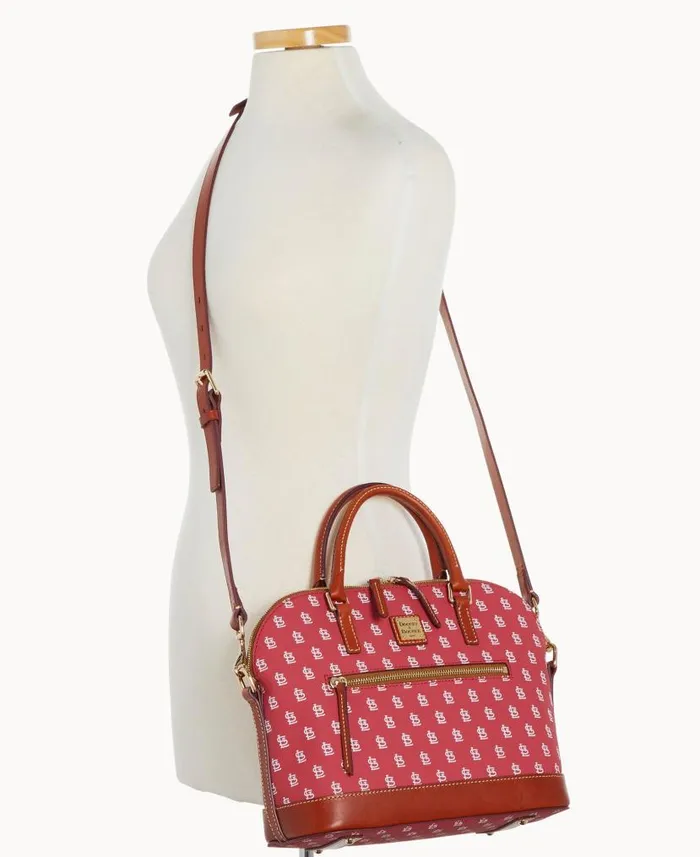 Dooney and Bourke MLB Cardinals Domed Zip Satchel Cardinals WomenMen Satchels Dooney and Bourke MLB Cardinals Domed Zip Satchel Cardinals WomenMen Satchels
