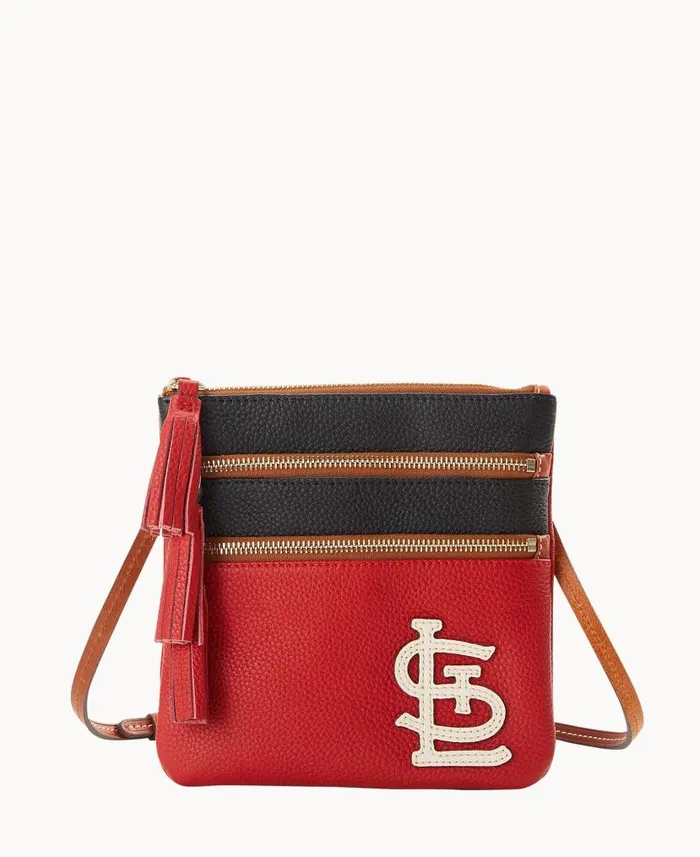 Dooney and Bourke MLB Cardinals Triple Zip Crossbody Cardinals WomenMen Crossbodies Dooney and Bourke MLB Cardinals Triple Zip Crossbody Cardinals WomenMen Crossbodies