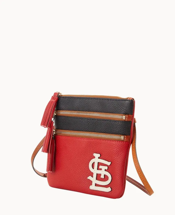 Dooney and Bourke MLB Cardinals Triple Zip Crossbody Cardinals WomenMen Crossbodies Dooney and Bourke MLB Cardinals Triple Zip Crossbody Cardinals WomenMen Crossbodies