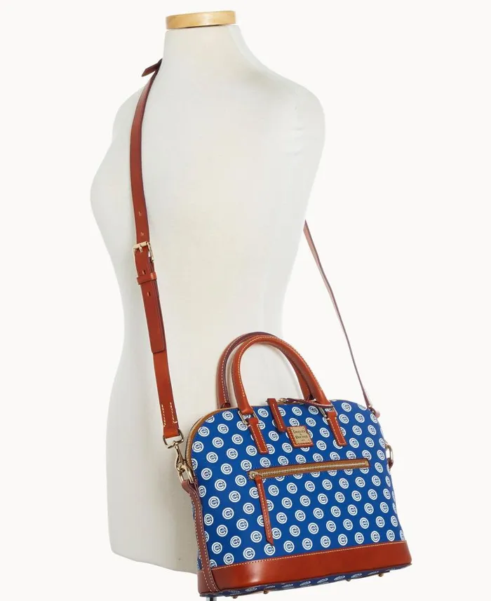Dooney and Bourke MLB Cubs Domed Zip Satchel Cubs WomenMen Satchels