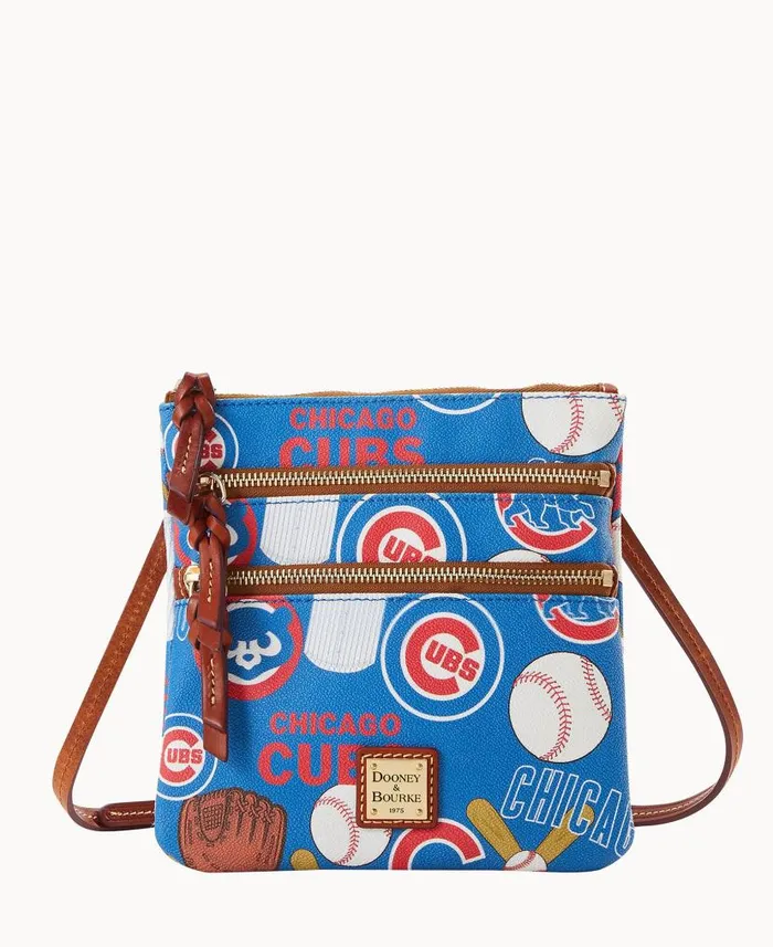 Dooney and Bourke MLB Cubs N S Triple Zip Crossbody Cubs WomenMen Crossbodies Dooney and Bourke MLB Cubs N S Triple Zip Crossbody Cubs WomenMen Crossbodies