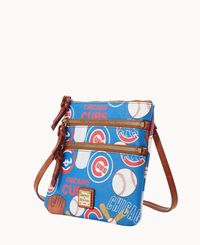 Dooney and Bourke MLB Cubs N S Triple Zip Crossbody Cubs WomenMen Crossbodies Dooney and Bourke MLB Cubs N S Triple Zip Crossbody Cubs WomenMen Crossbodies