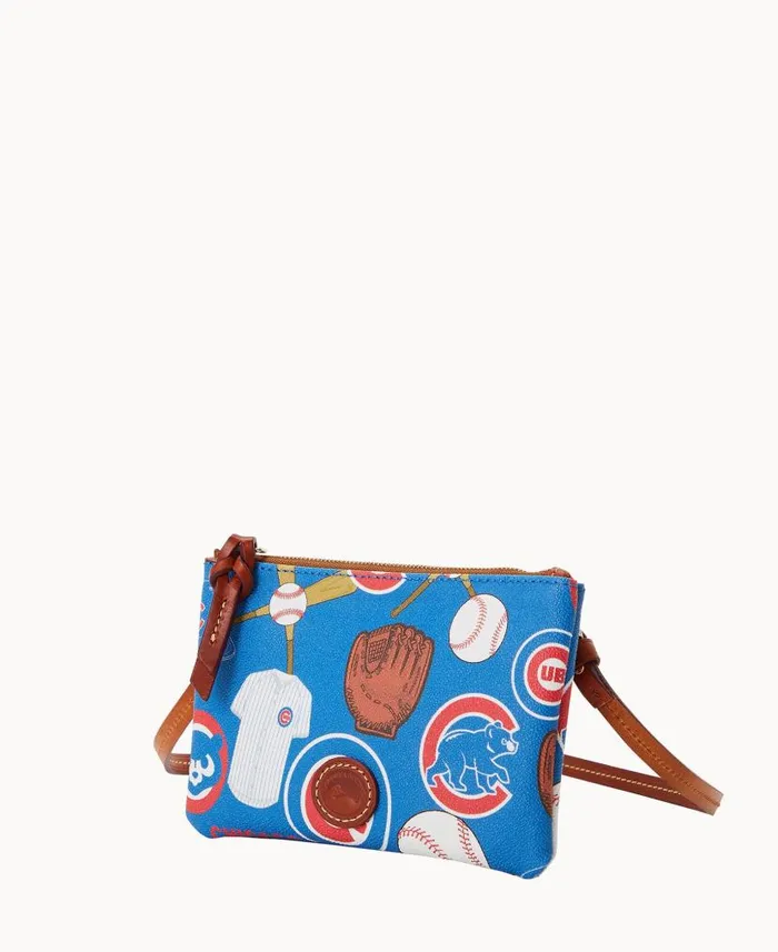 Dooney and Bourke MLB Cubs Top Zip Crossbody Cubs WomenMen Crossbodies