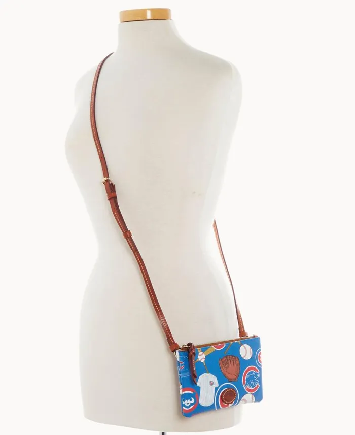 Dooney and Bourke MLB Cubs Top Zip Crossbody Cubs WomenMen Crossbodies