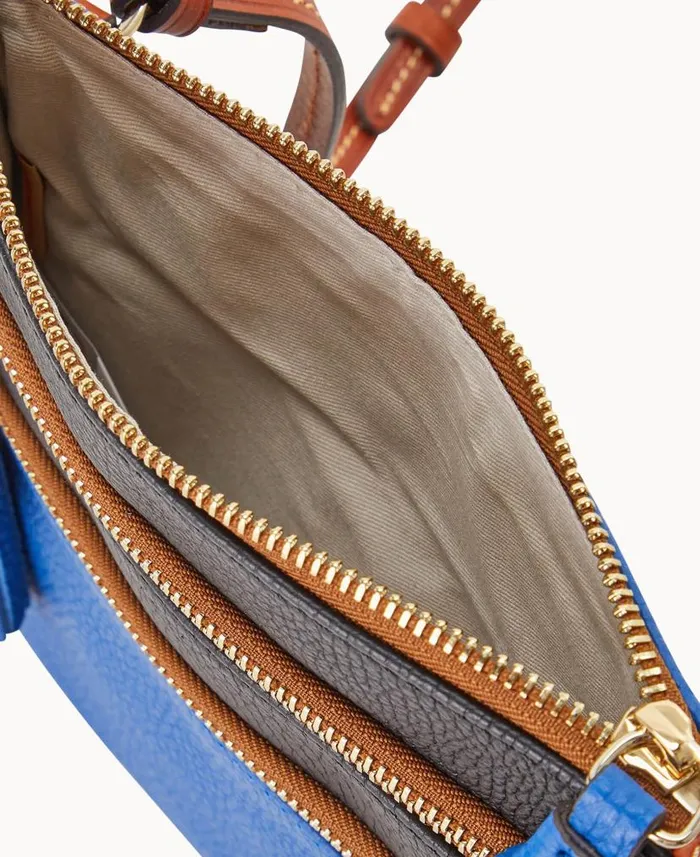 Dooney and Bourke MLB Cubs Triple Zip Crossbody Cubs WomenMen Crossbodies