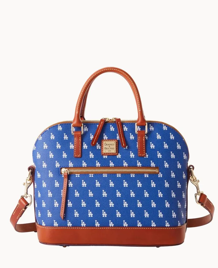 Dooney and Bourke MLB Dodgers Domed Zip Satchel Dodgers WomenMen Satchels