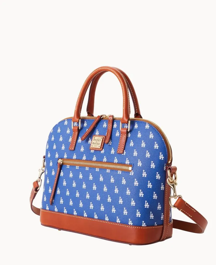 Dooney and Bourke MLB Dodgers Domed Zip Satchel Dodgers WomenMen Satchels