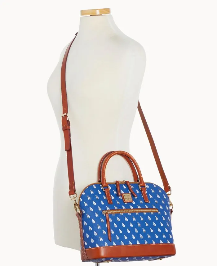 Dooney and Bourke MLB Dodgers Domed Zip Satchel Dodgers WomenMen Satchels