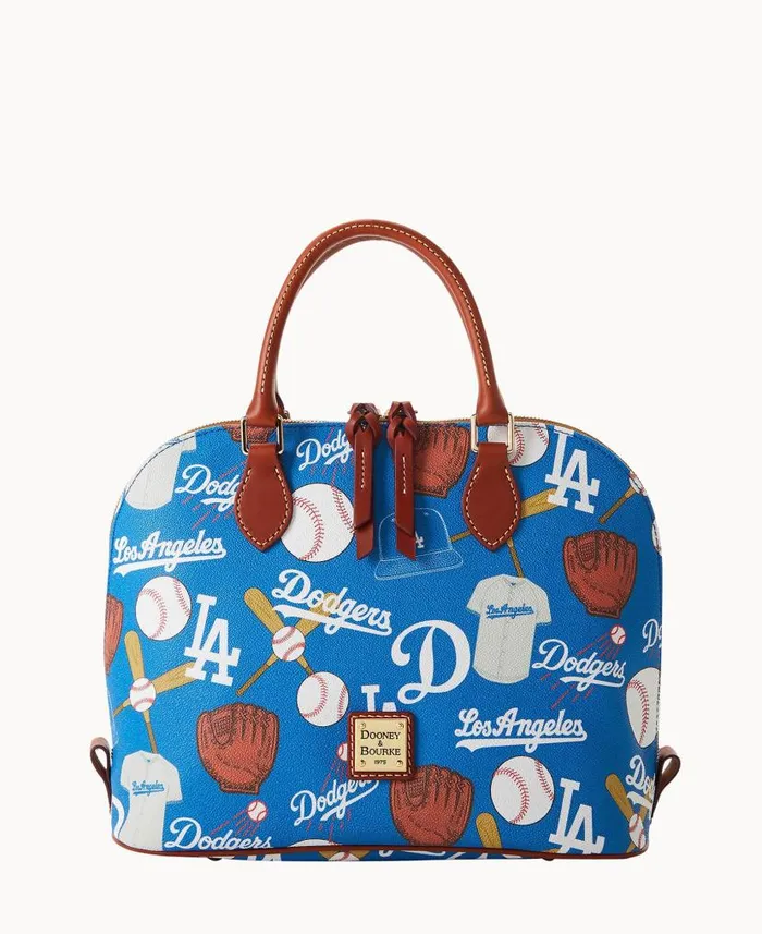 Dooney and Bourke MLB Dodgers Zip Zip Satchel Dodgers WomenMen Satchels