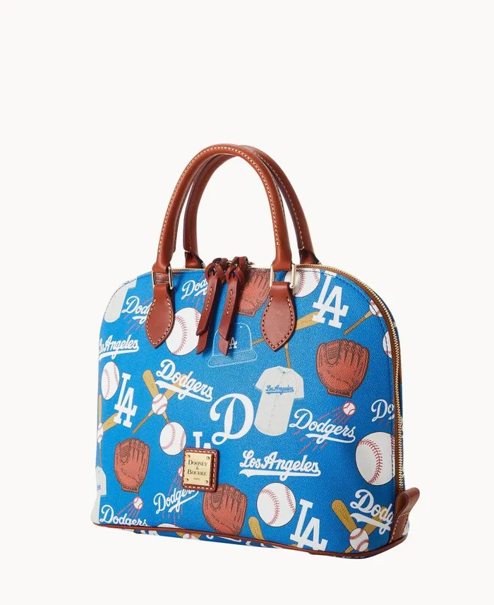 Dooney and Bourke MLB Dodgers Zip Zip Satchel Dodgers WomenMen Satchels