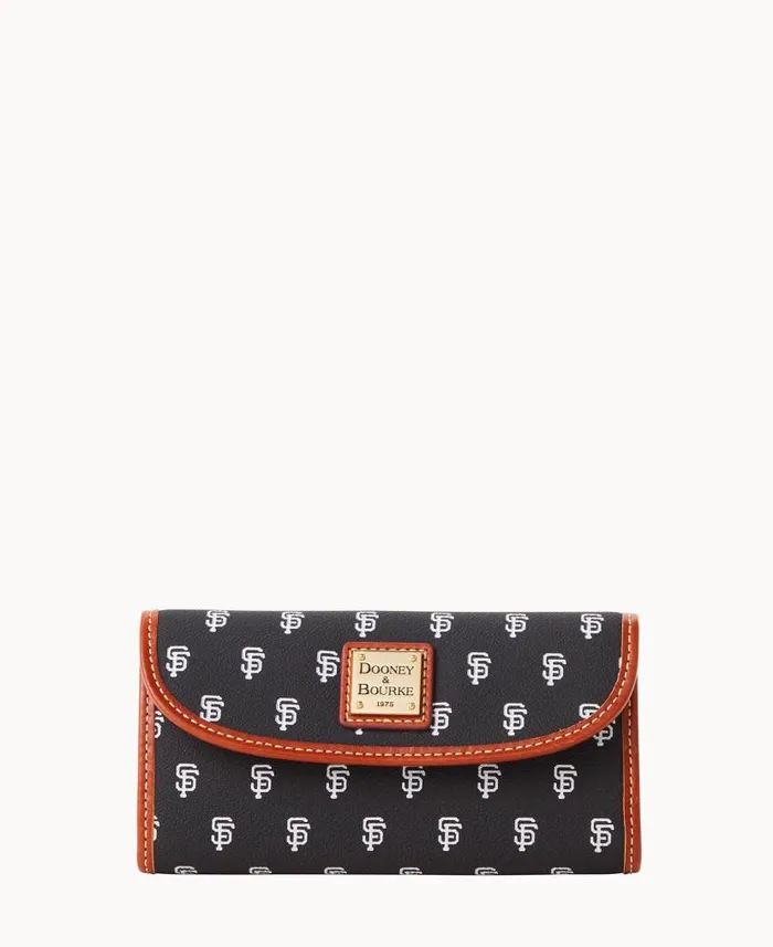 Dooney and Bourke MLB Giants Continental Clutch Giants WomenMen Wallets