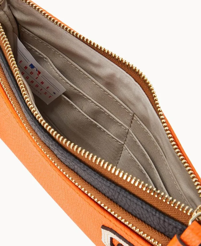 Dooney and Bourke MLB Giants Double Zip Wristlet Giants WomenMen Wallets