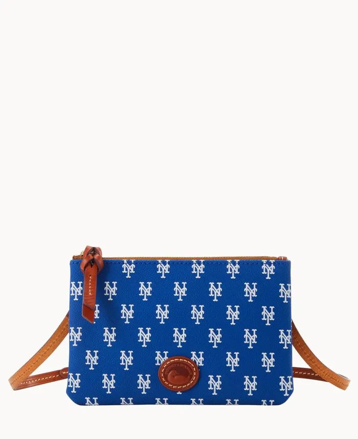 Dooney and Bourke MLB Mets Top Zip Crossbody Mets WomenMen Crossbodies