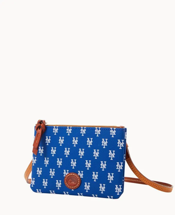 Dooney and Bourke MLB Mets Top Zip Crossbody Mets WomenMen Crossbodies