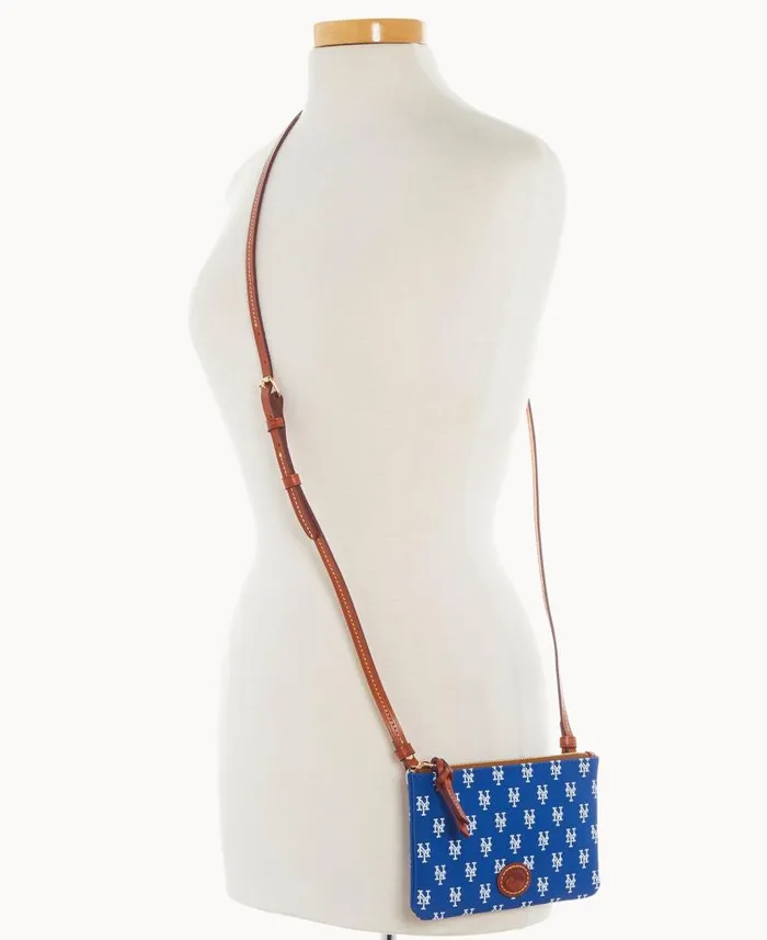 Dooney and Bourke MLB Mets Top Zip Crossbody Mets WomenMen Crossbodies