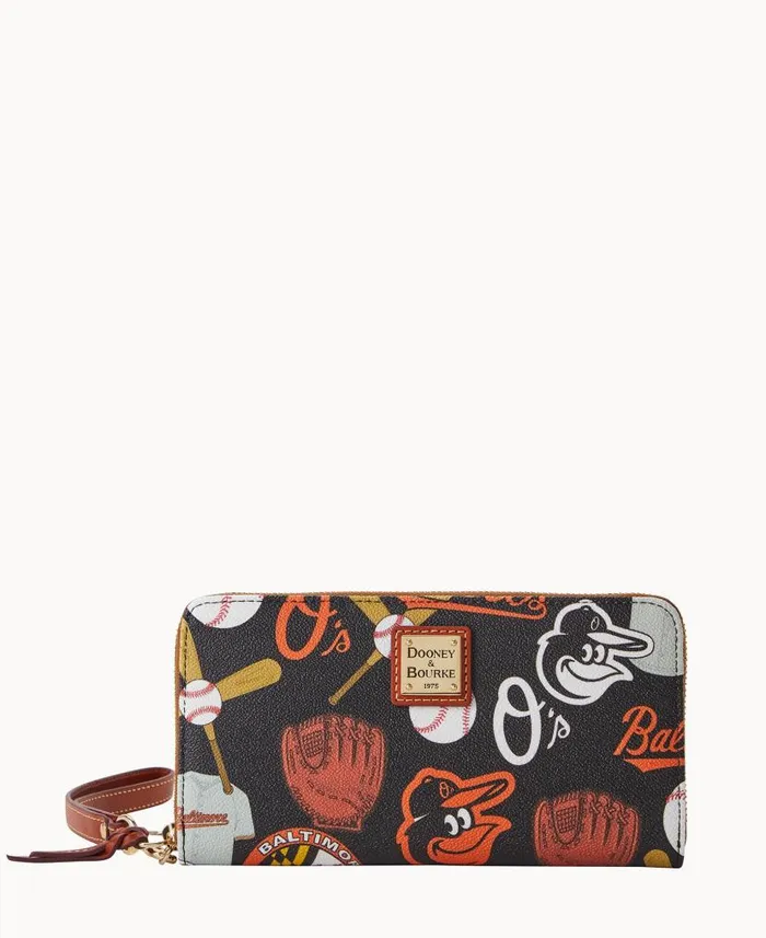 Dooney and Bourke MLB Orioles Large Zip Around Wristlet Orioles WomenMen Wallets Dooney and Bourke MLB Orioles Large Zip Around Wristlet Orioles WomenMen Wallets